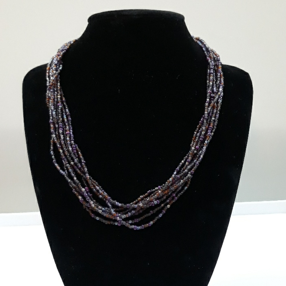 Purple beaded necklace